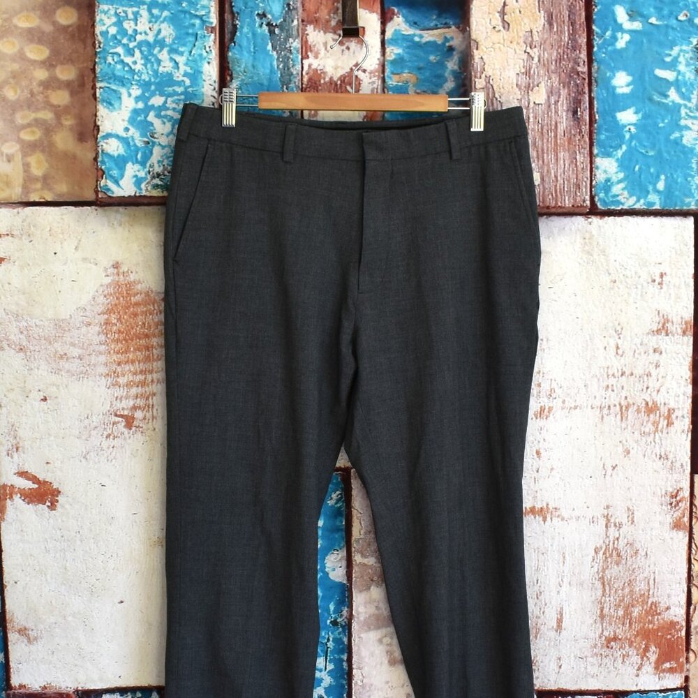 Men's George Premium Comfort Flat Front Suit Pants 34x32 Gray